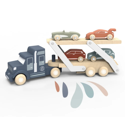 Jucarii educative - Speedy Monkey-Camion transportor cu masinute, Speedy Monkey
