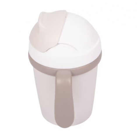 Accesorii hranire - Cana Bo Jungle cu pai, biodegradabila, gri, 250 ml
