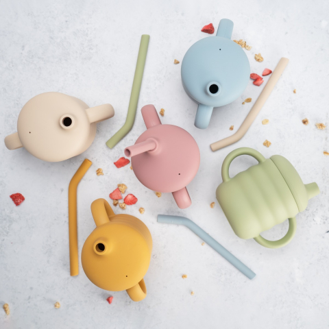 APPEKIDS-Cana din silicon cu pai, AppeKids - Aqua Blue [4]