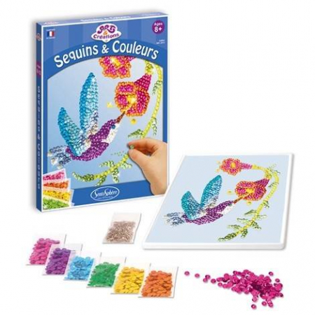 Jocuri si Jucarii Educative - Sentosphere-Canvas-cu-paiete-Pasari