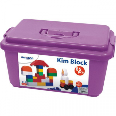 Építő készletek - Miniland-Caramizi-de-construit-Kim-Blocks-85