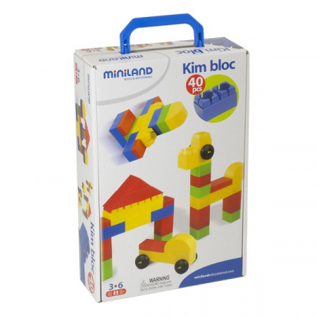 Jucarii sub 50 RON - Miniland Caramizi Kim Bloc 40