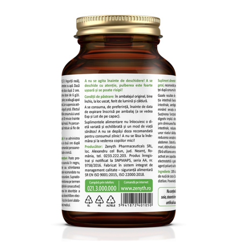 Carbune activat din coaja de nuca de cocos Carbo Forte, 60 g, Zenyth [2]