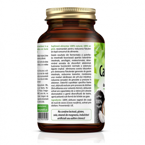 Carbune activat din coaja de nuca de cocos Carbo Forte, 60 g, Zenyth [1]