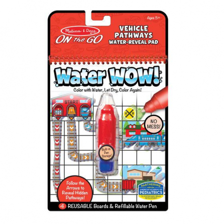 Játékok 4 éves kortól - Melissa & Doug Carnet de colorat apa magica Vehicule in labirint
