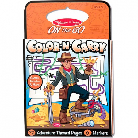 Játékok 50 RON alatt - Melissa & Doug Carnet de colorat pentru calatorie Aventuri Melissa and Doug