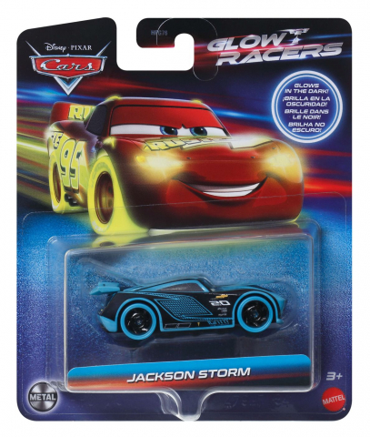 Játékok 3-5 éveseknek - Cars Glow Racers Masinuta Metalica Jackson Storm 1:55