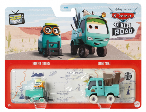 Játékok 3-5 éveseknek - Cars3 Set 2 Masinute Metalice Sarah Coggs Si Noriyuki