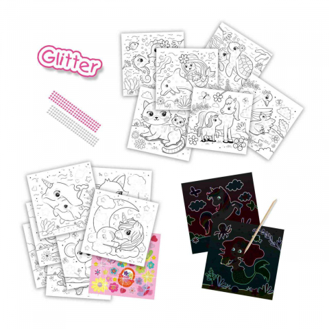 SES Creative-Carte De Colorat Cu Activitati 3 In 1 Unicorn [1]