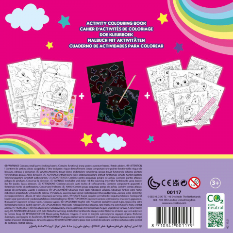 SES Creative-Carte De Colorat Cu Activitati 3 In 1 Unicorn [2]