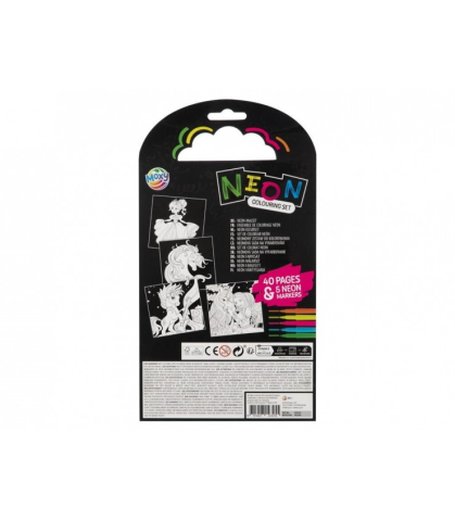 Moxy-Carte de colorat cu carioci neon - Peripetiile unicornului [1]