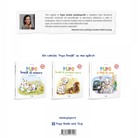 Jucarii sub 50 RON - Pupo-Carte educativa "Pupo invata anotimpurile"