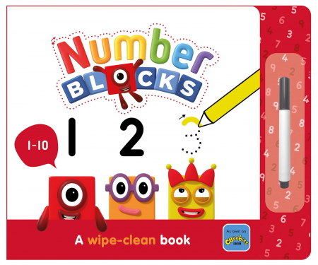 Cadouri botez - Numberblocks Carticica Scriu si sterg Numberblocks 1-10