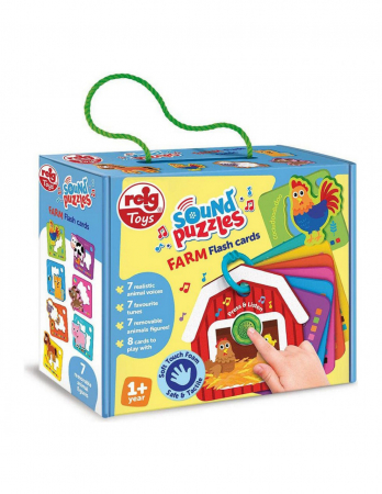 Cadouri botez - Reig Musicales-Cartonase puzzle cu sunete - Animale de la ferma