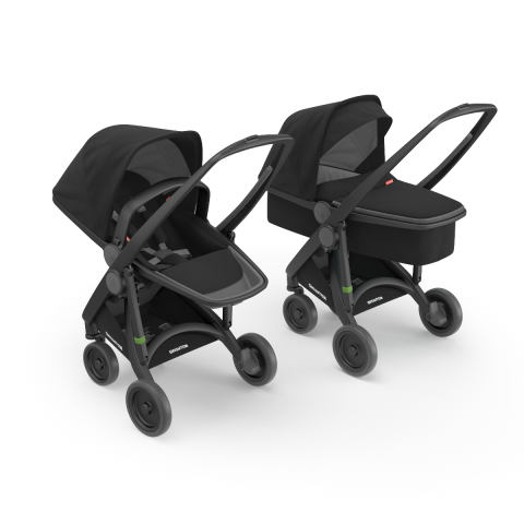 Jucarii 0-12 luni - Greentom-Carucior 2 In 1, Greentom, 100% Ecologic, Black Black