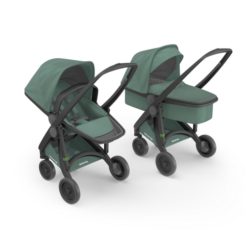 Jucarii 0-12 luni - Greentom-Carucior 2 In 1, Greentom, 100% Ecologic, Black Sage