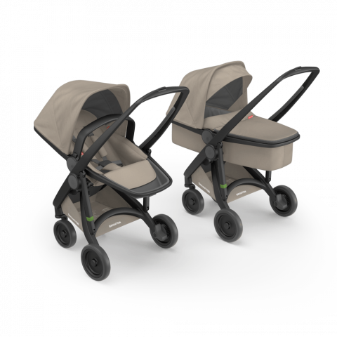Jucarii 0-12 luni - Greentom-Carucior 2 In 1, Greentom, 100% Ecologic, Black Sand