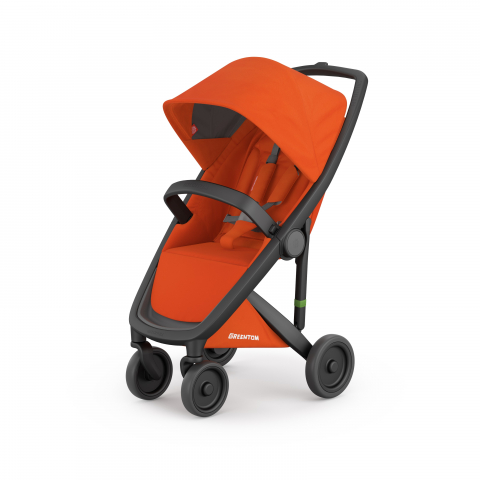 Jucarii 0-12 luni - Greentom-Carucior, Greentom, Classic Upp, 100% Ecologic, Black Orange