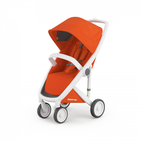 Jucarii 0-12 luni - Greentom-Carucior, Greentom, Classic Upp, 100% Ecologic, White Orange