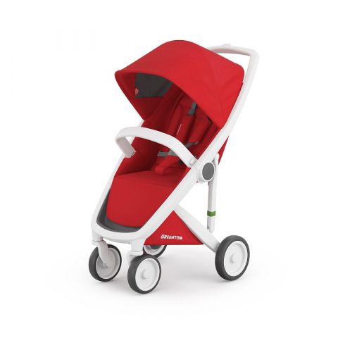 Jucarii 0-12 luni - Greentom-Carucior, Greentom, Classic Upp, 100% Ecologic, White Red