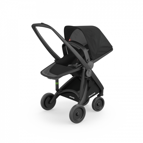 Jucarii 0-12 luni - Greentom-Carucior, Greentom, Reversible, 100% Ecologic, Black Black