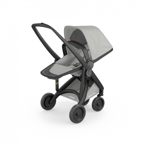 Jucarii 0-12 luni - Greentom-Carucior, Greentom, Reversible, 100% Ecologic, Black Grey