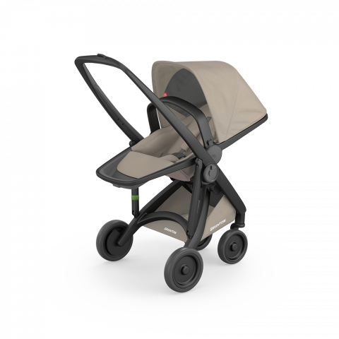 Jucarii 0-12 luni - Greentom-Carucior, Greentom, Reversible, 100% Ecologic, Black Sand