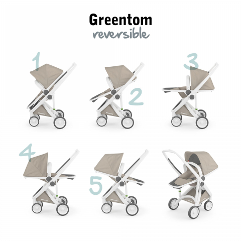 Greentom-Carucior, Greentom, Reversible, 100% Ecologic, White Sand [1]