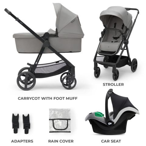 Kinderkraft-Carucior Kinderkraft Newly, 3 In 1, Light Grey [11]