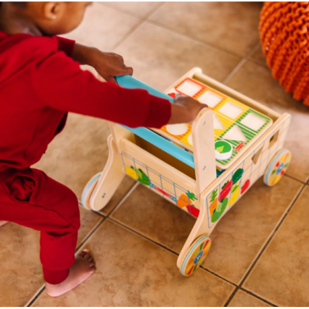 Melissa & Doug-Carucior premergator din lemn cu set de jucarii educative [7]