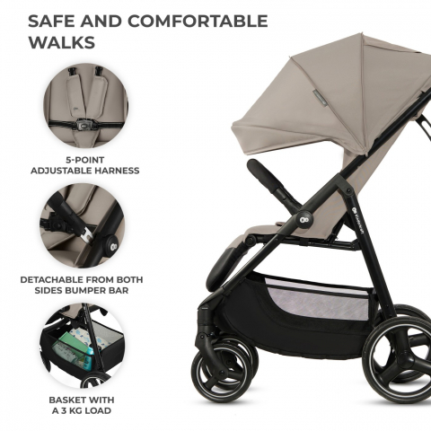 Carucior Sport Kinderkraft Trig3 Stone Beige [3]