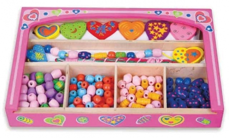 Játékok 3-5 éveseknek - New-Classic-Toys-Caseta-din-lemn-cu-bijuterii