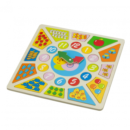 Jucarii +2 Ani - New-Classic-Toys-Ceas-educativ-din-lemn