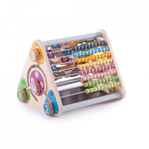 Jucarii 1-3 ani - BIGJIGS Toys-Centru de activitati pastel - Litere, imagini si cifre