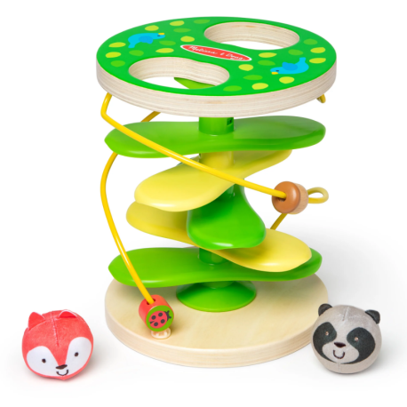 Motoros játékok babáknak - Melissa & Doug-Centru de joaca pentru dezvoltarea motricitatii la bebe si toddler Casuta din copac cu rollercoaster