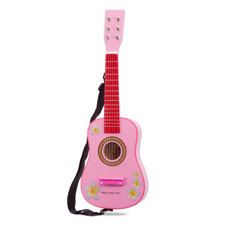 Oktató játékok - New-Classic-Toys-Chitara-roz-cu-flori