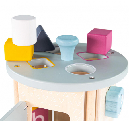 BIGJIGS Toys-Cilindru din lemn cu activitati [1]