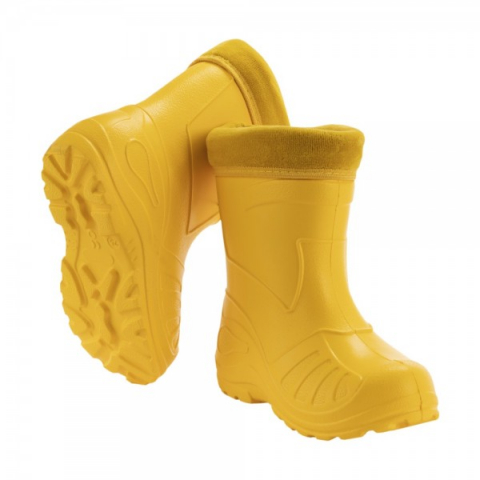 Cadouri botez - Cizme-copii-Kolmax-super-usoare-EVA-liner-fleece-detasabil-marime-24-Galben-Kolmax