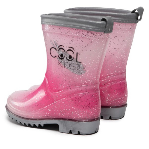 Cizme de cauciuc Perletti cu sclipici marime 24 25 roz fuchsia [1]