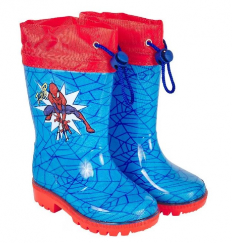 Anya és gyerek - Cizme de cauciuc Perletti Spiderman, pentru baieti, PVC, marime 30-31, albastre