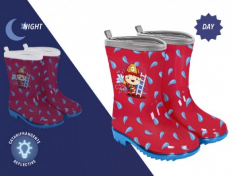Cizme de cauciuc - Cizme de cauciuc Pompier cu margine reflectorizanta - marimi 28 29 Perletti