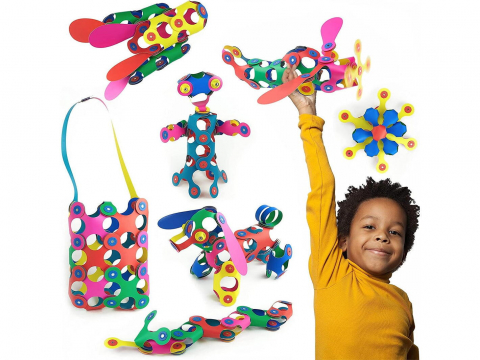 Clixo-Clixo joc magnetic de construit - Curcubeu (42 piese) [2]