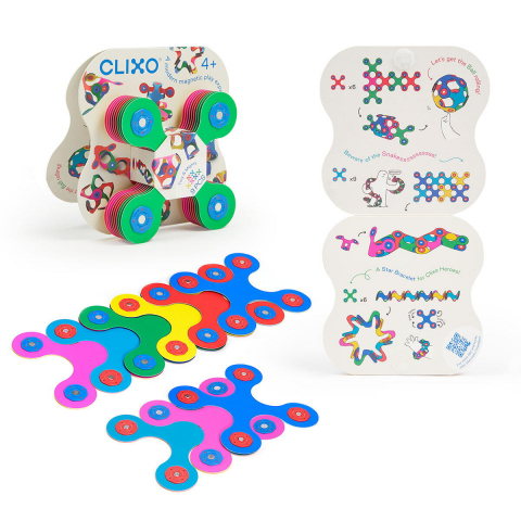 Cadouri copii - Clixo-Clixo joc magnetic de construit - Tiny & Mighty (9 piese)