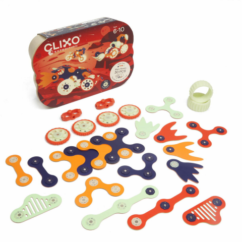 Cadouri copii - Clixo-Clixo joc magnetic de construit - Vehicule spatiale ( 30 piese)