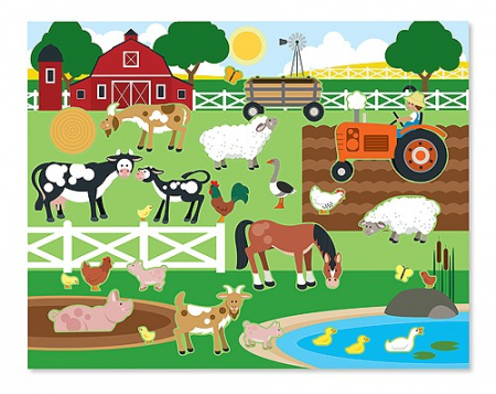 Jucarii sub 50 RON - Melissa & Doug Colectia de abtibilduri reutilizabile Habitate Melissa and Doug