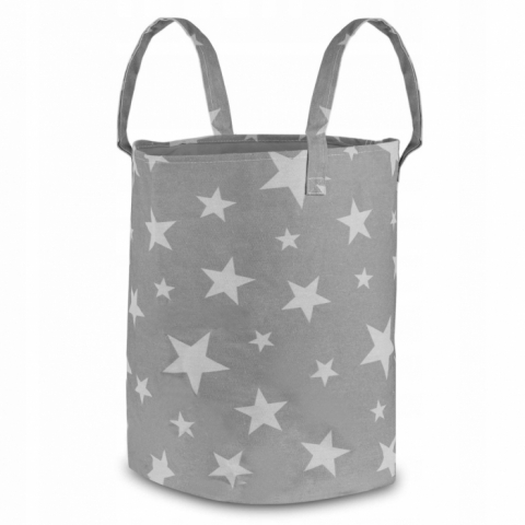 Toate produsele - Nukido-Cos mare pentru depozitarea jucariilor Nukido - Gri cu stele