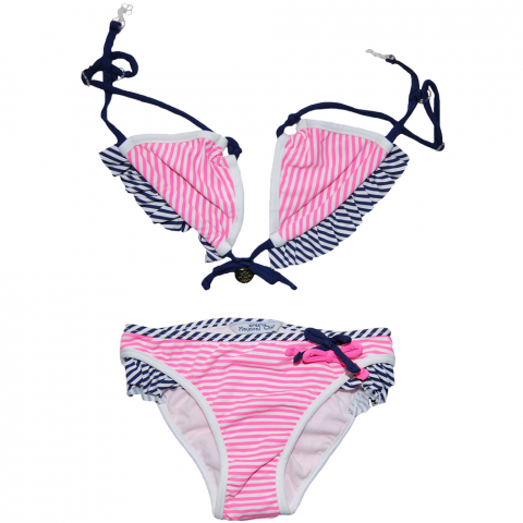 Játékok 3-5 éveseknek - Costum de baie 2 piese Roz/Alb/Bleumarin (3751), 4 ani, 104 cm