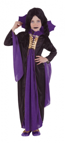 Gyerek Halloween jelmezek - Costum de carnaval - Vampirita gotica (mov)