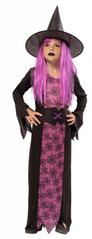 Gyerek Halloween jelmezek - Costum de carnaval - Vrajitoare paianjen (roz)