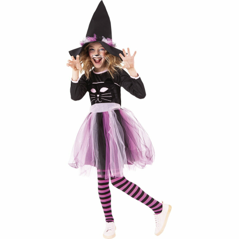 Oktató játékok - Costum de carnaval - Vrajitoare pisicuta M (5-7 ani/max 132 cm)